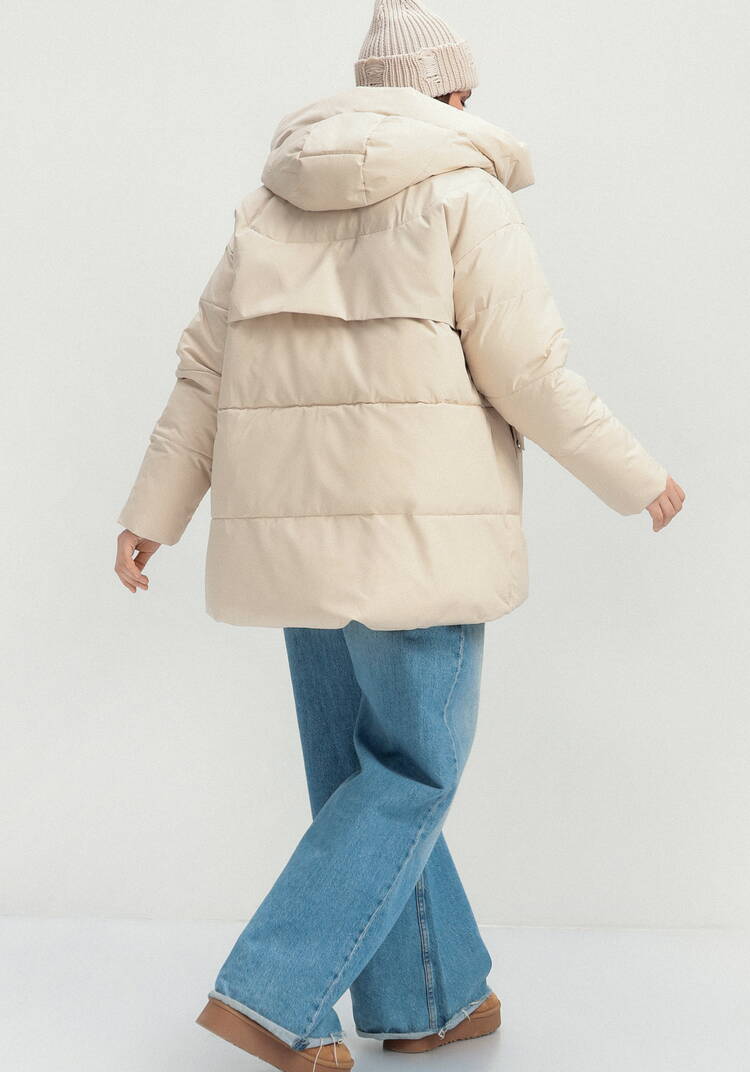 Пуховик стеганый с накладными карманами шир.  750, рис. 24