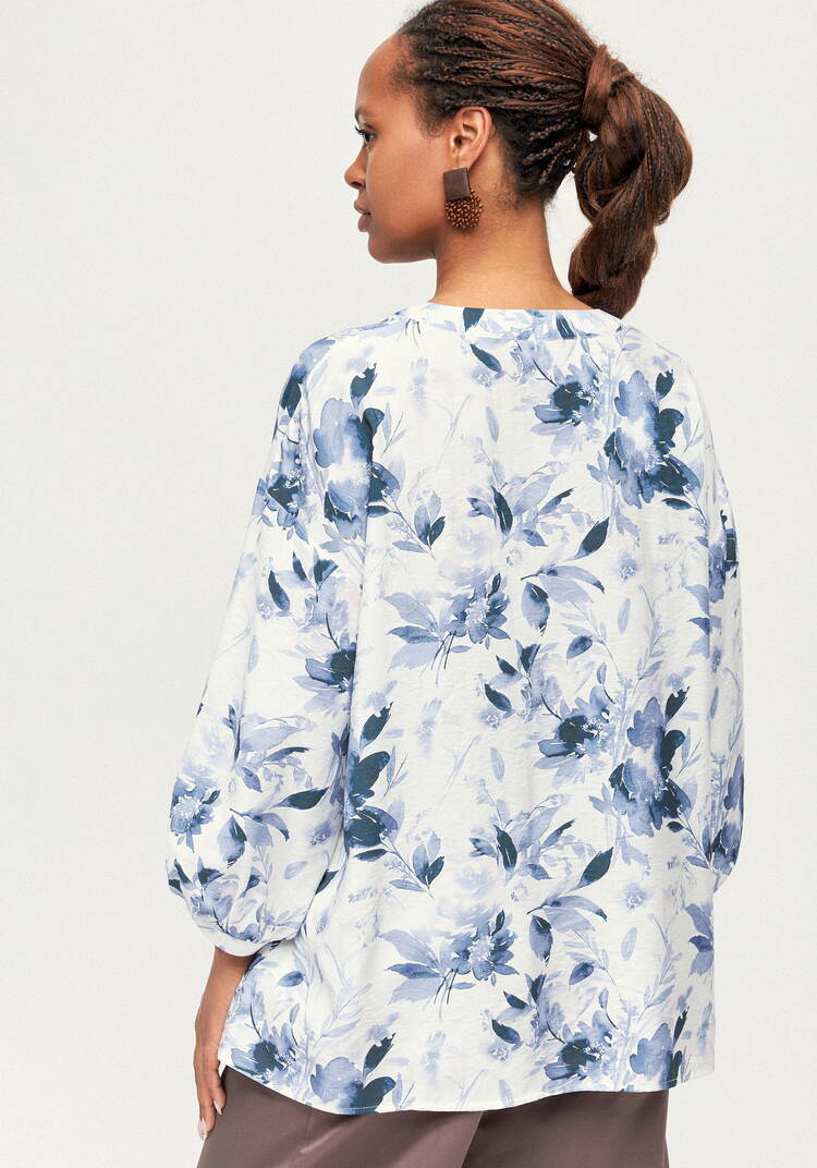 Блуза изо льна с принтом Эмилия шир.  750, рис. 11