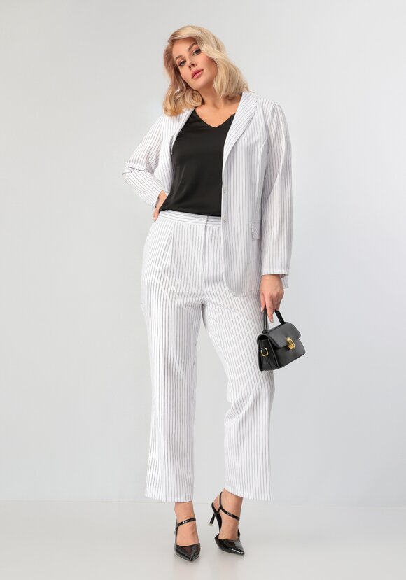 Брюки прямого кроя в полоску шир.  580, рис. 18