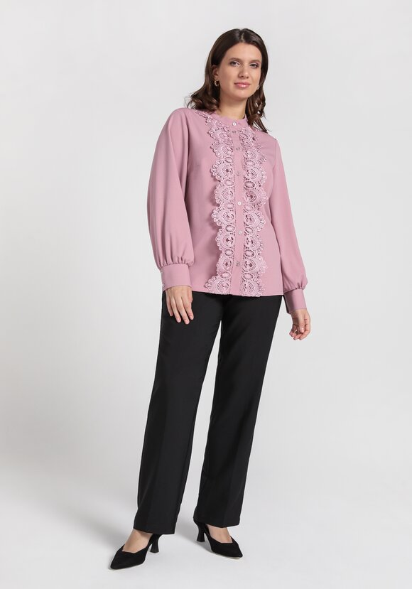 Блуза с ажурным кружевом Селена шир.  580, рис. 2