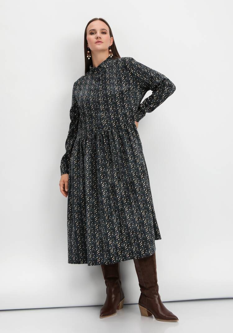 Платье оверсайз с принтом мильфлер шир.  750, рис. 17