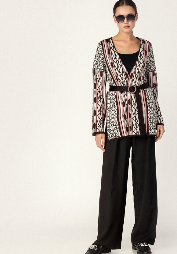 Кардиган женский под пояс шир.  580, рис. 2