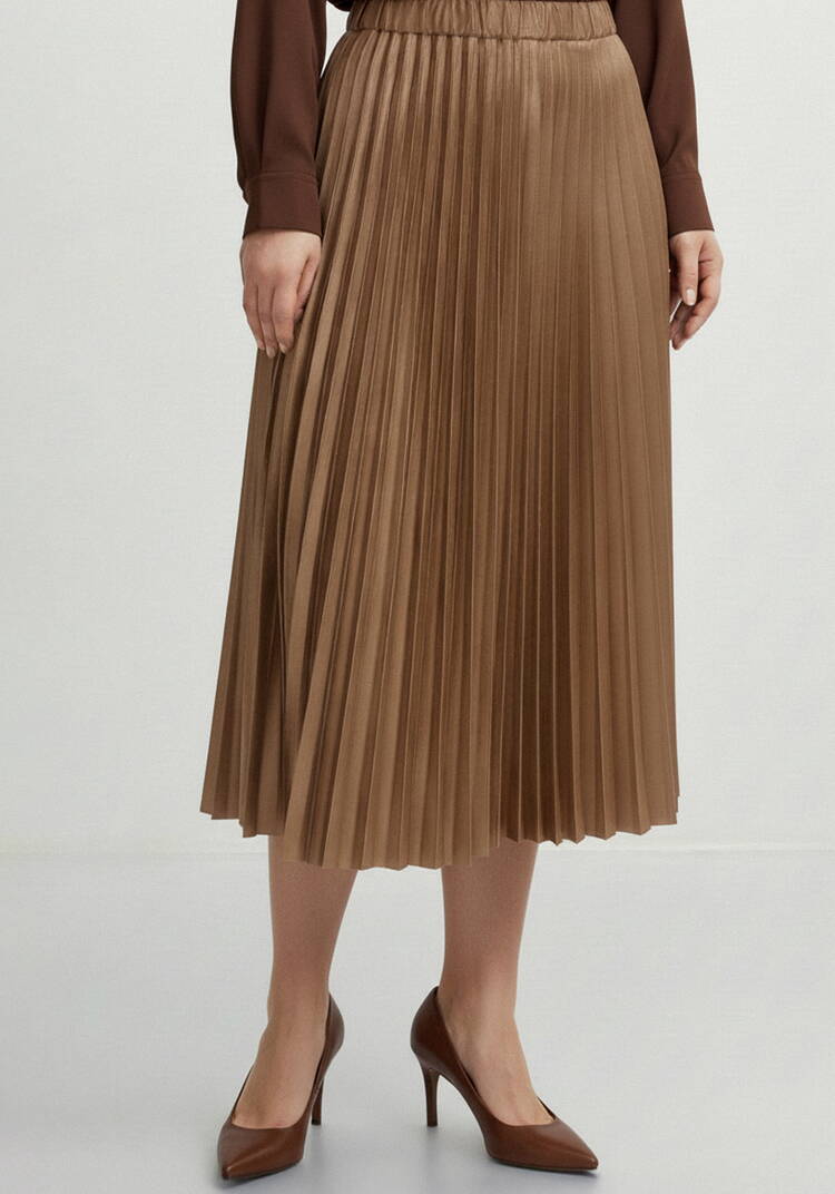 Юбка плиссированная с блестящим напылением шир.  750, рис. 2