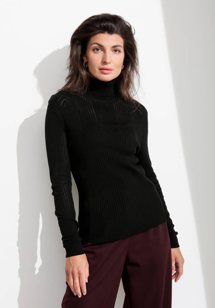 Водолазка из вискозы с ажурным узором шир.  750, рис. 27