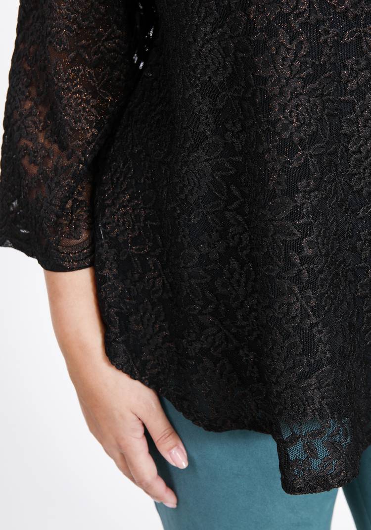 Блуза кружевная с метанитью шир.  750, рис. 4