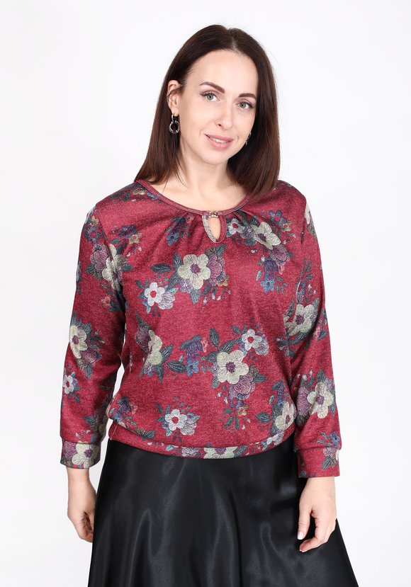 Блуза Цветочный презент шир.  580, рис. 9