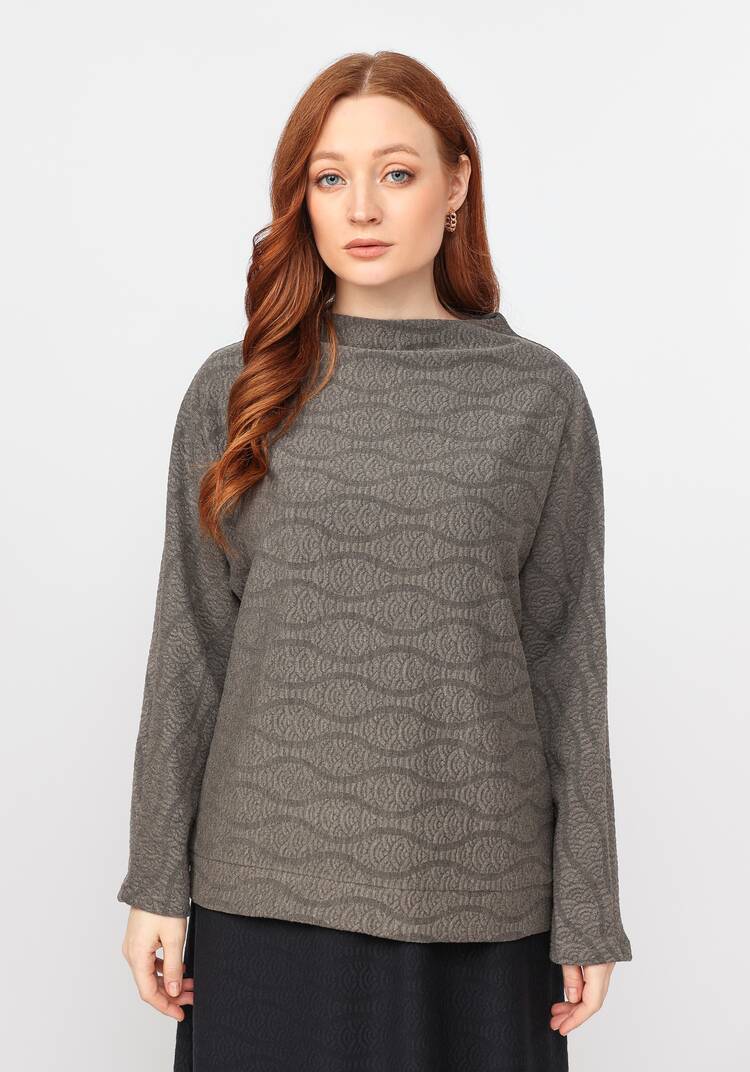 Джемпер из трикотажной фактурной ткани шир.  750, рис. 4