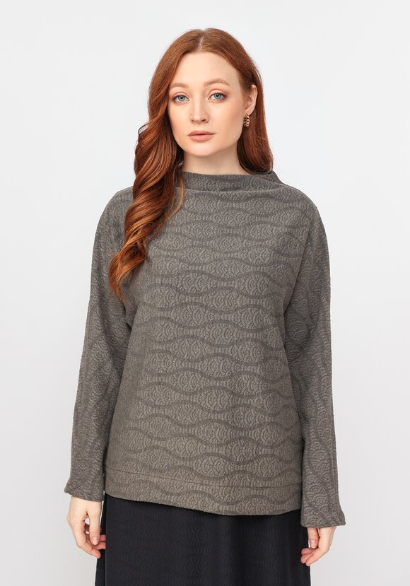 Джемпер из трикотажной фактурной ткани шир.  580, рис. 4