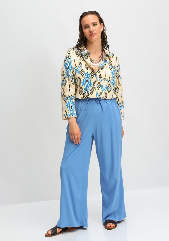 Брюки палаццо с резинкой на поясе шир.  580, рис. 16