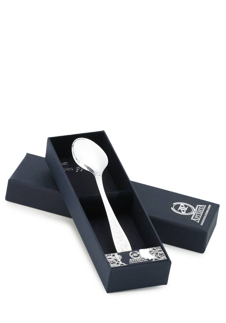 Серебряная чайная ложка Морозко шир.  750, рис. 1