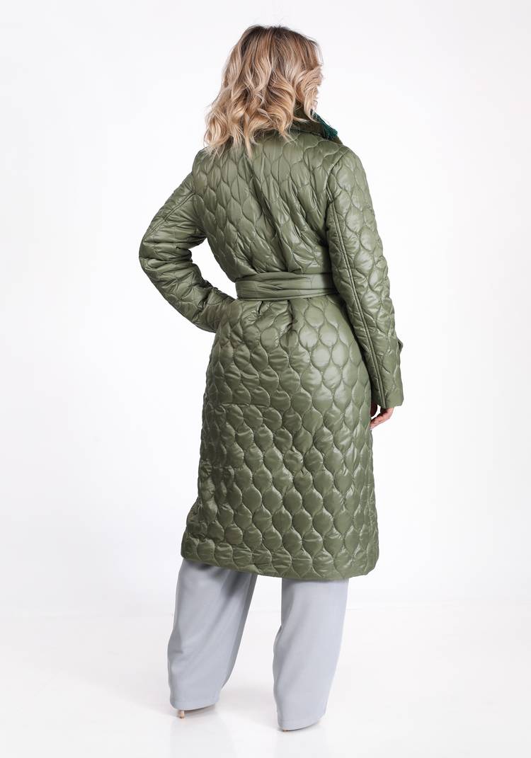 Пальто стеганое с меховым воротником шир.  750, рис. 13