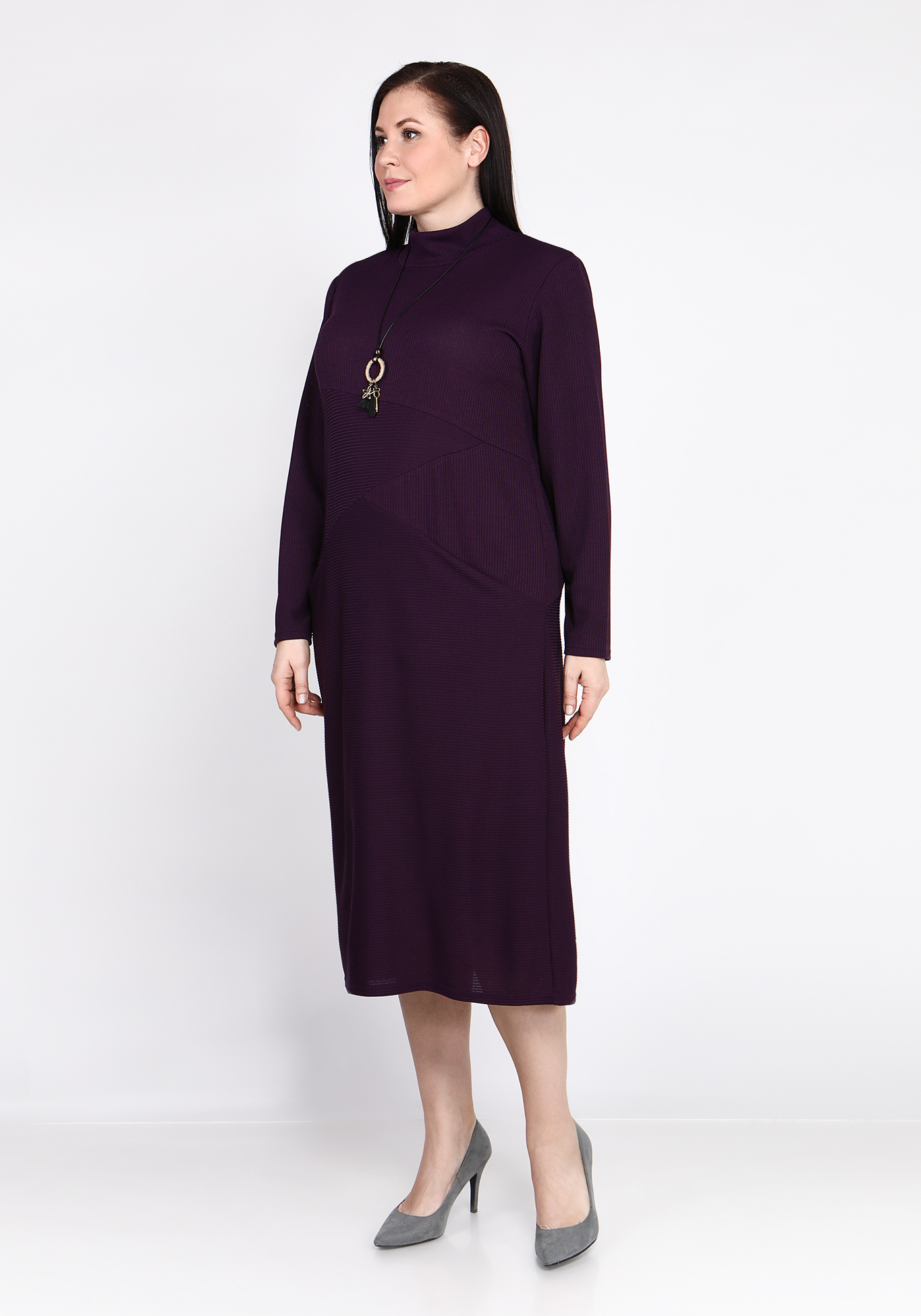 Платье "Трепетные объятия" Lomara, размер 50, цвет баклажановый - фото 3