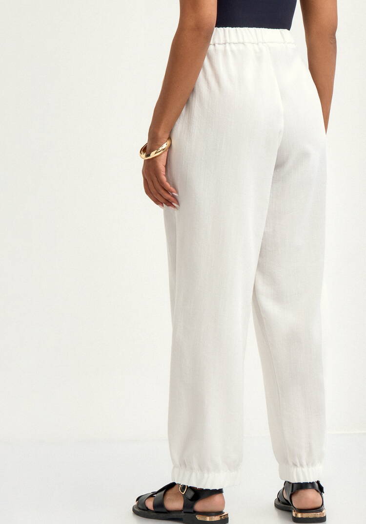 Брюки льняные на резинке по поясу и низу шир.  750, рис. 11