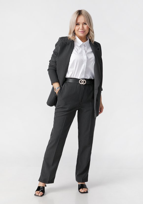 Жакет двубортный с карманами шир.  580, рис. 11