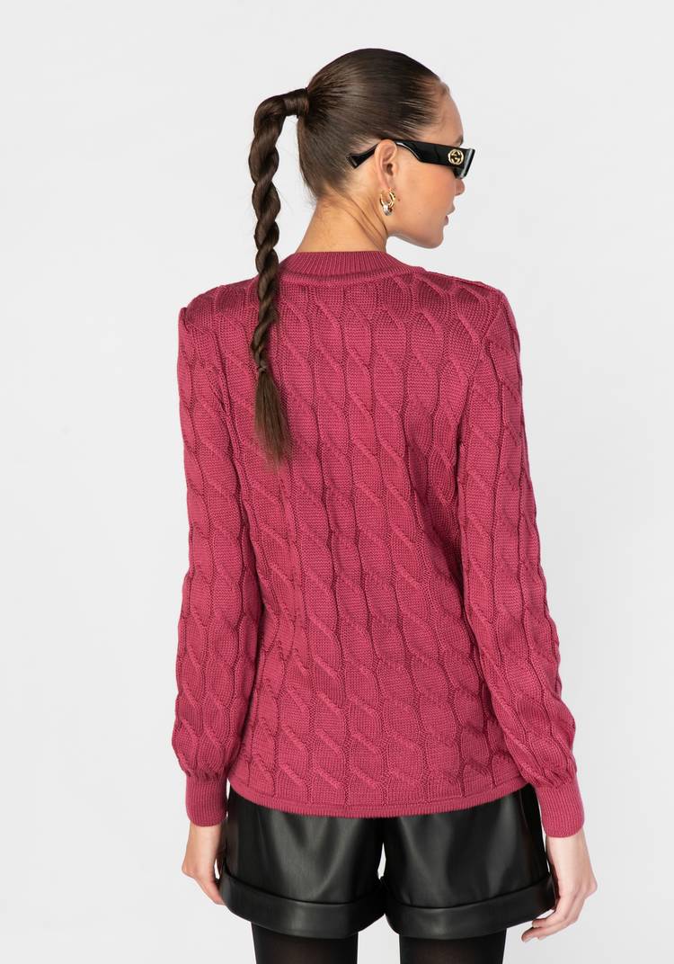 Пуловер женский с косами шир.  750, рис. 2