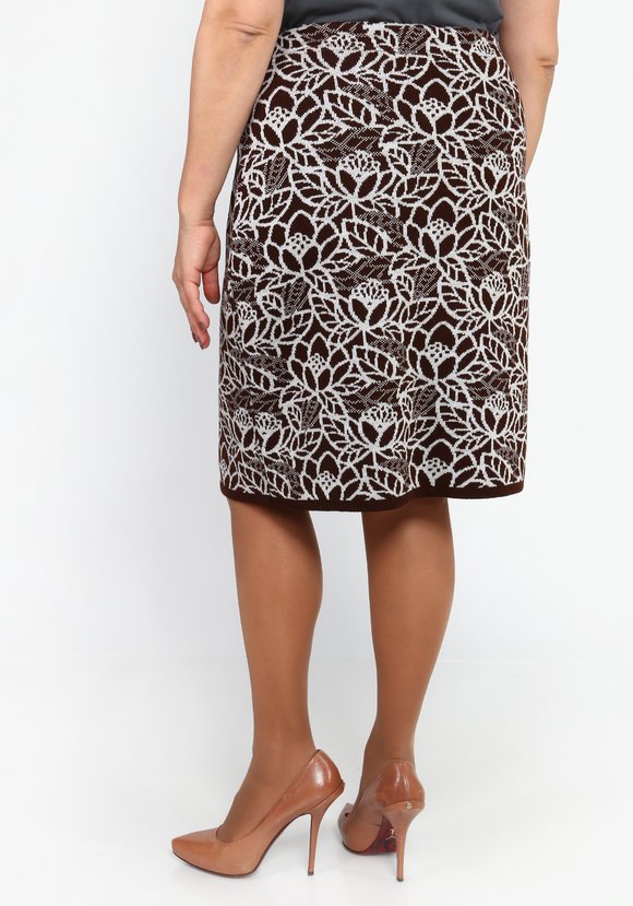 Юбка трикотажная с принтом шир.  580, рис. 2