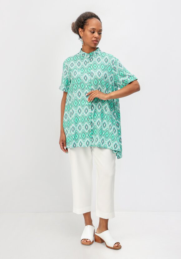 Блуза с геометрическим рисунком шир.  580, рис. 24