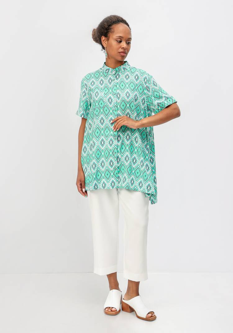 Блуза с геометрическим рисунком шир.  750, рис. 24