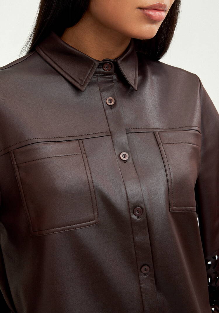 Блуза с перфорацией на рукавах шир.  750, рис. 12