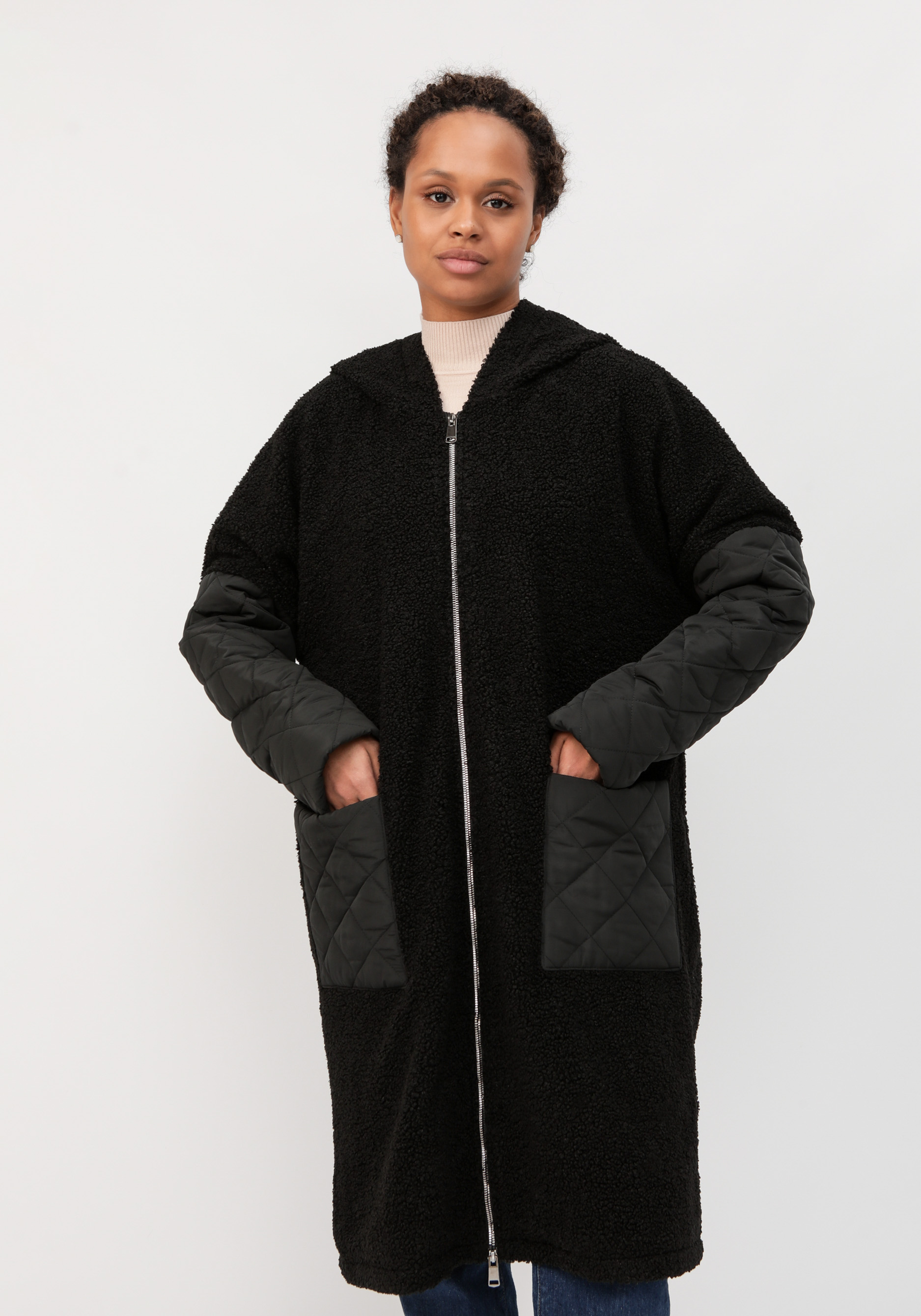 Пальто "Севиль" ZORY, цвет черный, размер 64-66 - фото 10