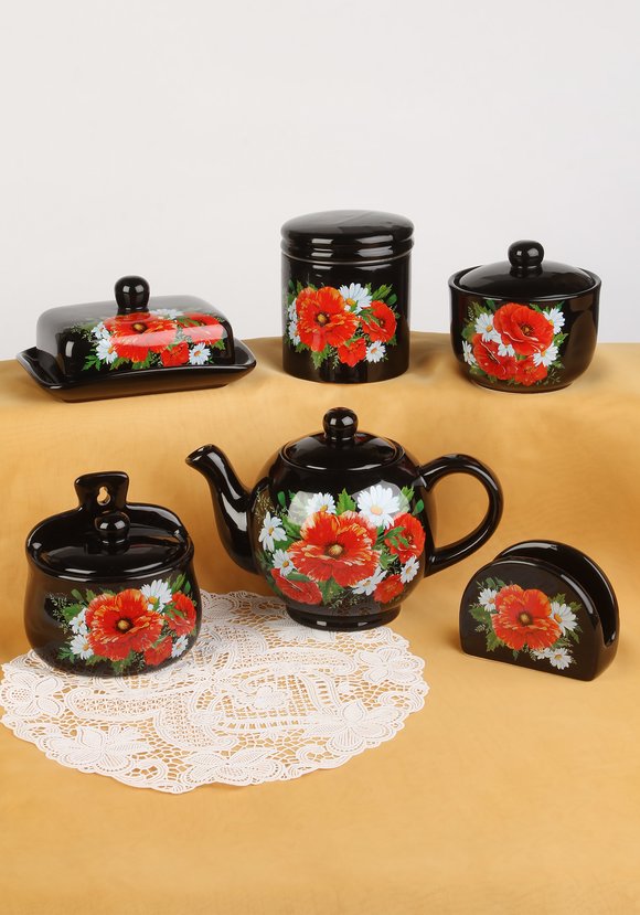 Сахарница Маков цвет шир.  580, рис. 3