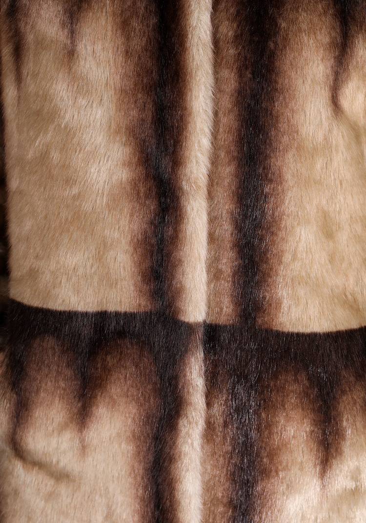 Шуба двухцветная из эко-меха шир.  750, рис. 3