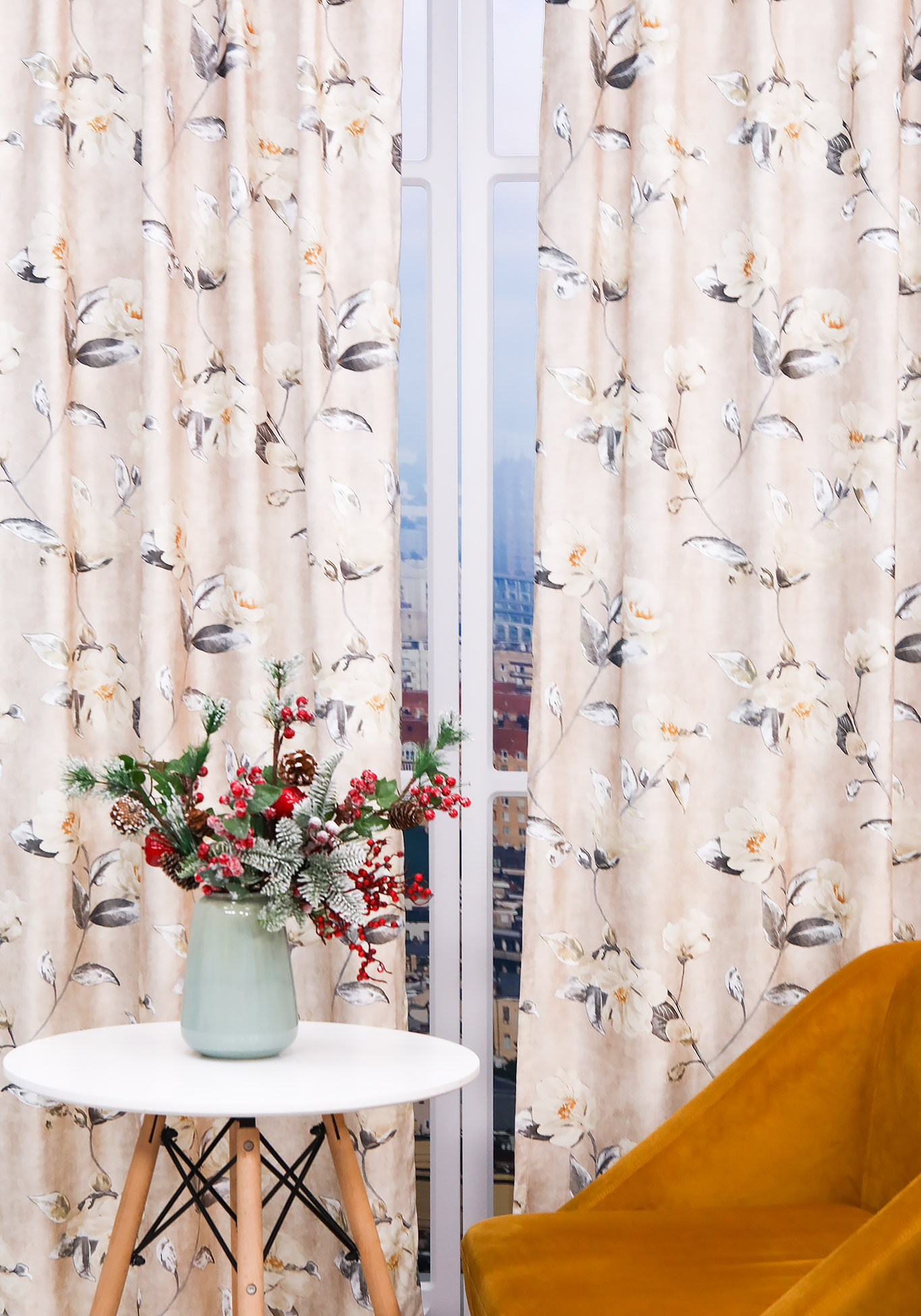 Портьеры бархатные "Амальфи", цвет бежевый, размер 150x270 - фото 10