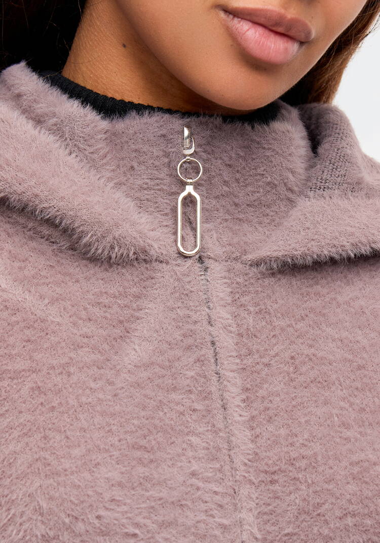 Куртка-альпака с капюшоном, удлиненная шир.  750, рис. 5