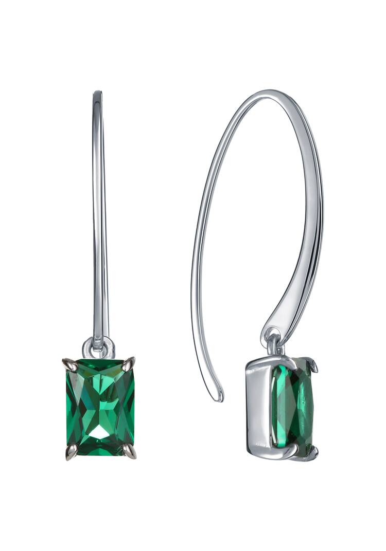 Серьги серебряные Магическое сияние шир.  750, рис. 1