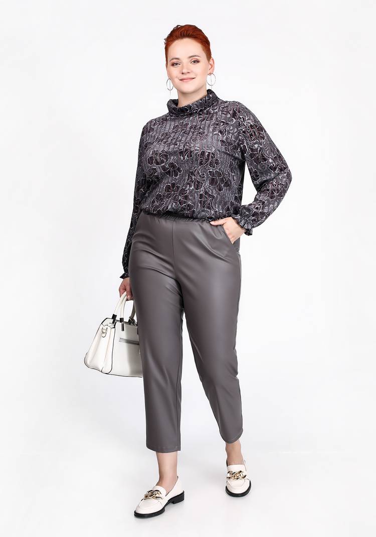 Блуза с воротником хомут и длинным рукавом шир.  750, рис. 3