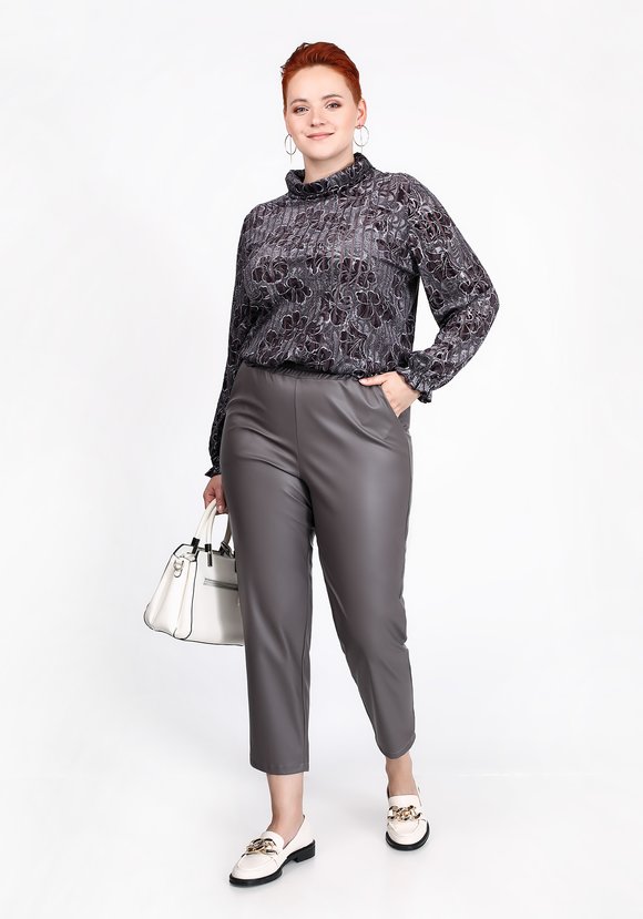 Блуза с воротником хомут и длинным рукавом шир.  580, рис. 3