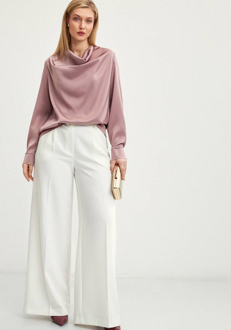 Блуза шелковая с воротником-хомутом шир.  750, рис. 27