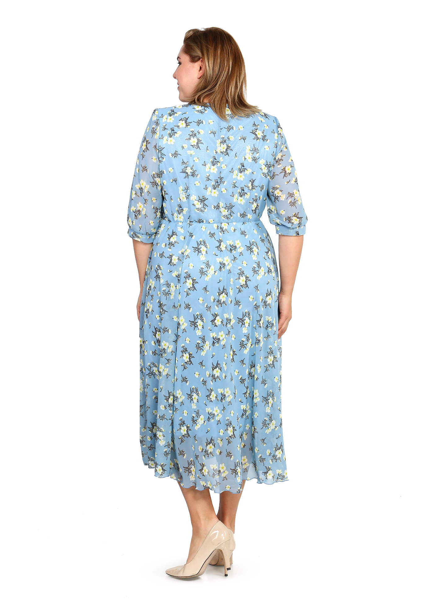 Платье Солнечное Настроение Bianka Modeno, цвет голубой, размер 45 - фото 4