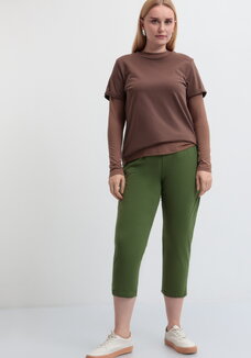 Бриджи трикотажные с поясом на кулиске