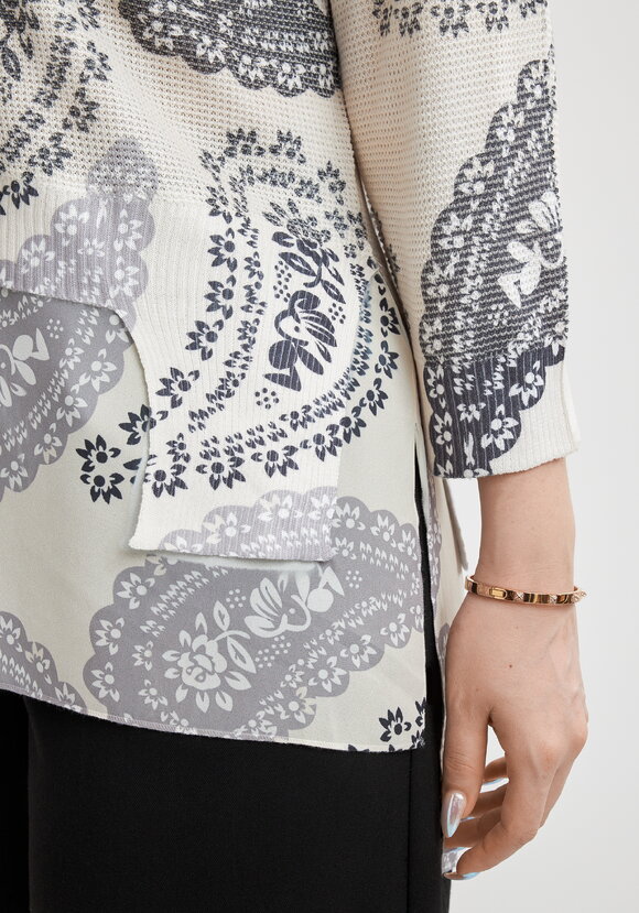 Джемпер-туника с дизайнерским принтомМилана шир.  580, рис. 6