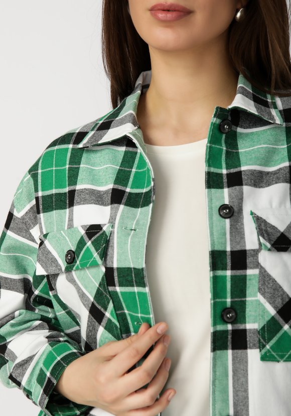 Рубашка женская в клетку  Беатриса шир.  580, рис. 9