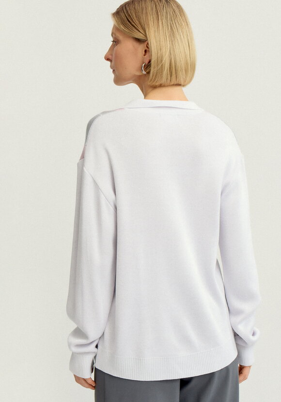 Джемпер с воротом-поло и ромбовидным узором шир.  580, рис. 3