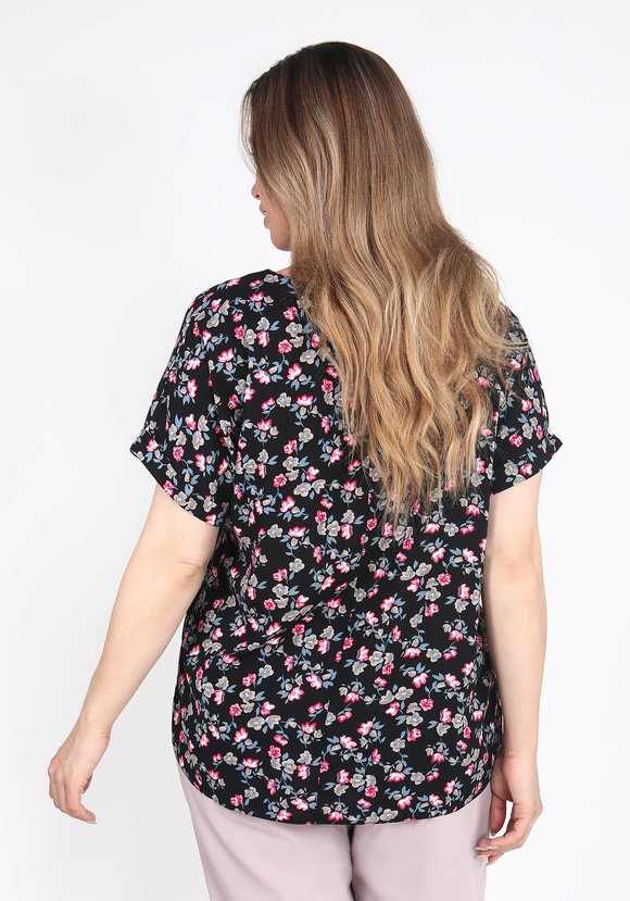 Блуза Цветочный рассвет шир.  580, рис. 3