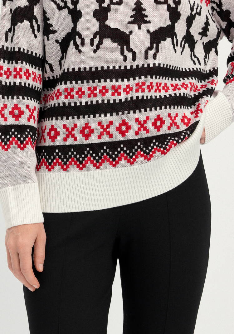 Джемпер с рождественским рисунком шир.  750, рис. 8