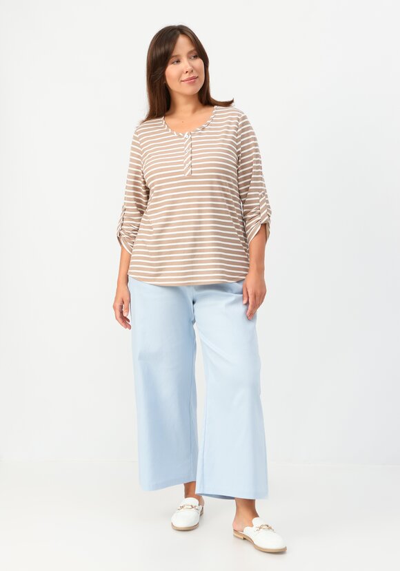 Лонгслив в полоску с патами на рукавах шир.  580, рис. 25