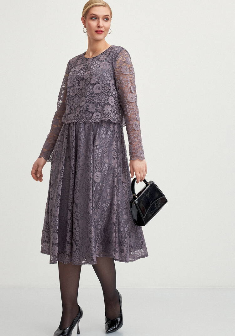 Платье из гипюра с отрезной кокеткой шир.  750, рис. 10