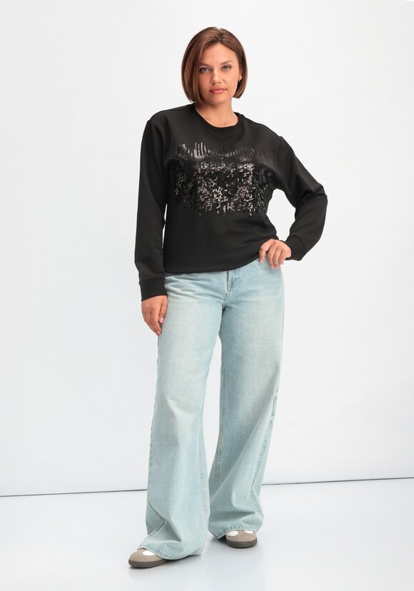 Свитшот с абстрактным рисунком из пайеток шир.  580, рис. 22