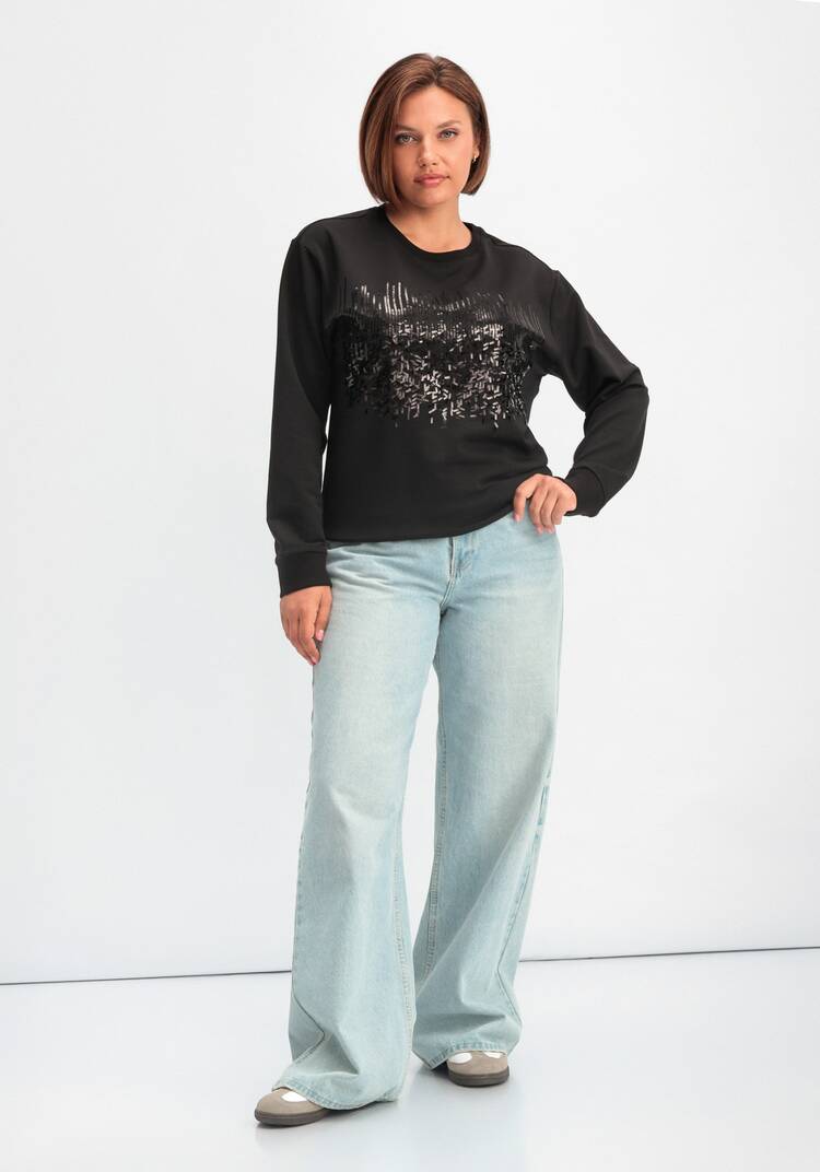 Свитшот с абстрактным рисунком из пайеток шир.  750, рис. 22