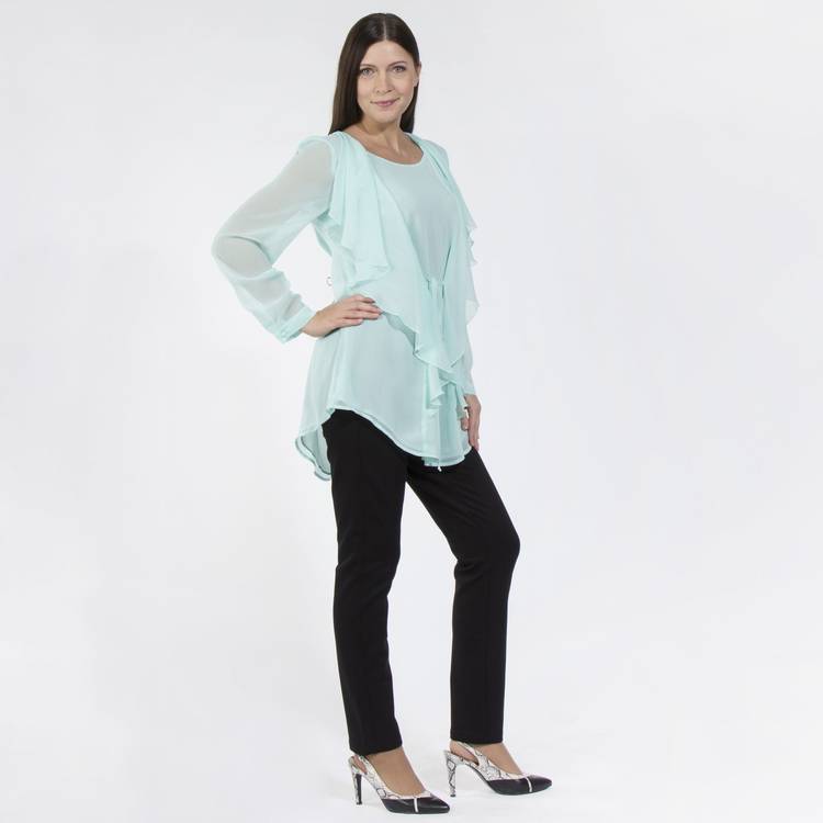 Туника удлиненная с широким воротником шир.  750, рис. 18