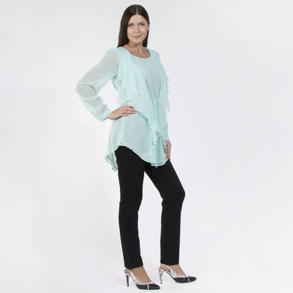 Туника удлиненная с широким воротником шир.  580, рис. 18