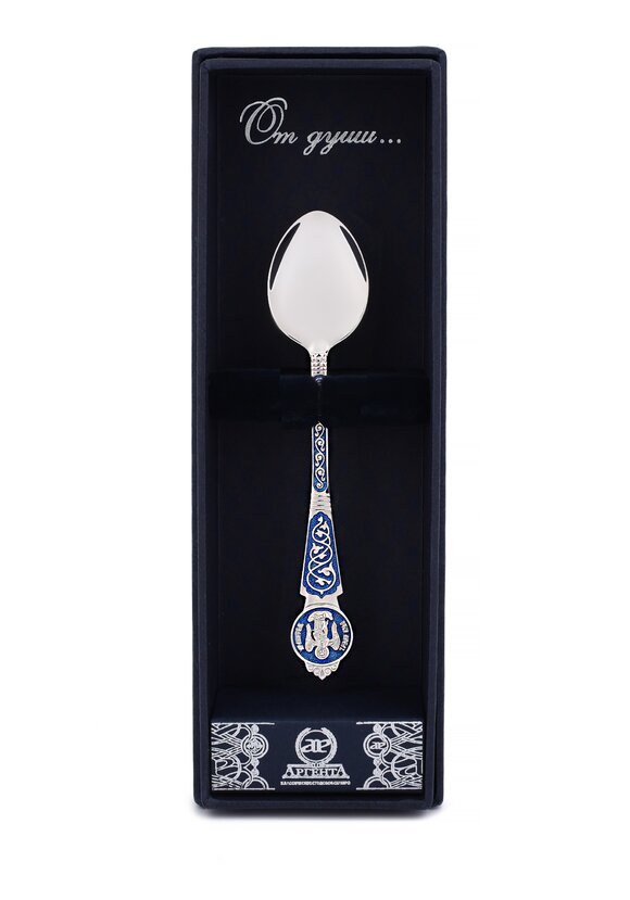 Серебряная ложка Ангел Хранитель шир.  580, рис. 6