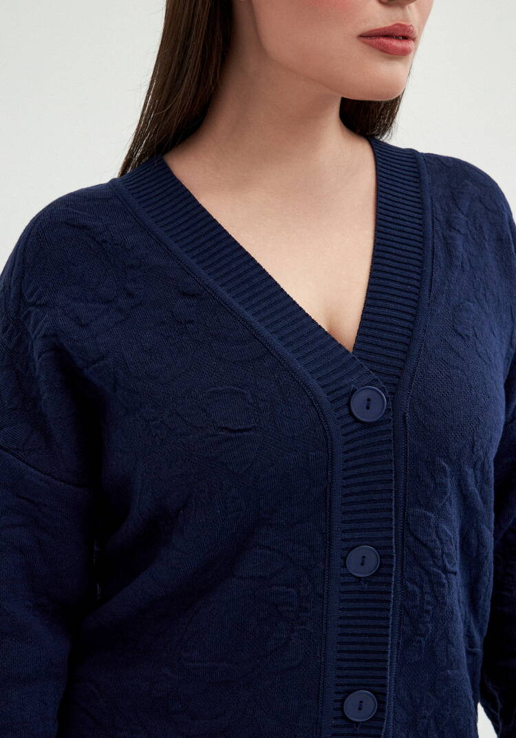 Кардиган с V-образным вырезом свободный шир.  750, рис. 13