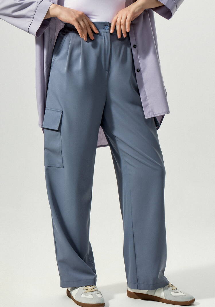 Брюки с боковыми карманами свободного кроя шир.  750, рис. 8