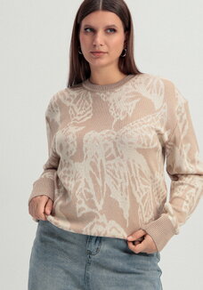 Джемпер с абстрактным цветочным принтом