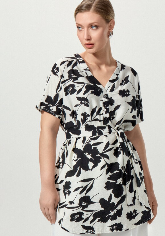 Туника на пуговицах с принтом шир.  580, рис. 16